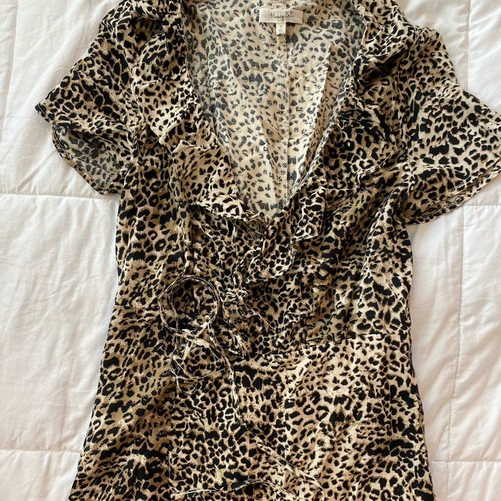 Cheetah wrap dress